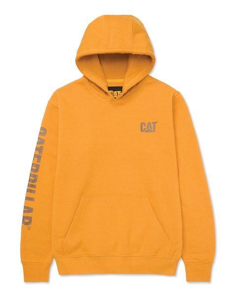 Худі чоловіча CAT Men's Men's Trademark Banner Hoodie Mustard Yellow Heather размер M 882600843542 фото