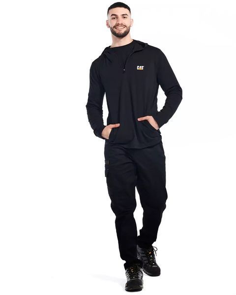 Худи мужская CAT Coolmax QTR Zip Hoodie Black M 882600802082 фото