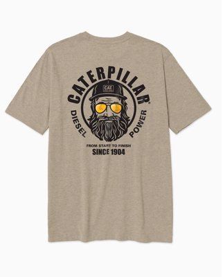 Футболка CAT MEN'S WORKWEAR GRAPHIC T-SHIRT Beard-Hummus 2XL 1010060-14536-2XL фото