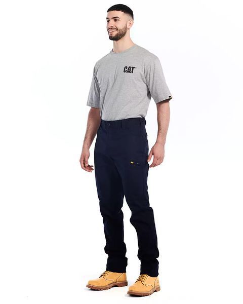 Штани CAT Men's Stretch Canvas Utility Work Pants Navy 32/32 882600803874 фото