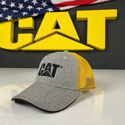 Бейсболка CAT Grey Wool/Yellow Mesh Cap CT2548 CT2548 фото