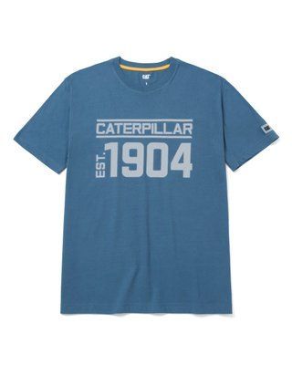 Футболка мужская Caterpillar Men's Established T-Shirt Real Teal M 882600826132 фото