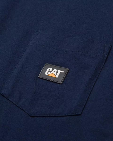 Футболка мужская Caterpillar Men's Lebel Pocket T-Shirt Detroit Blue L 882600811565 фото