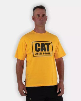 Футболка мужская Caterpillar Men's Diesel Power T-Shirt Yellow L 882600774662 фото