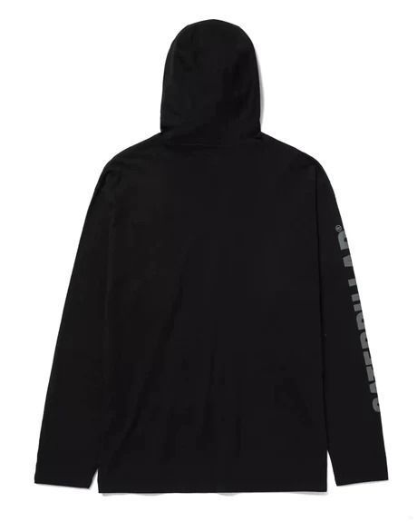 Худи мужская CAT UPF Hooded Banner Long Sleeve T-Shirt Black L 882600734031 фото